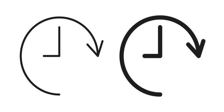 Time forward icon for graphic and web projects
