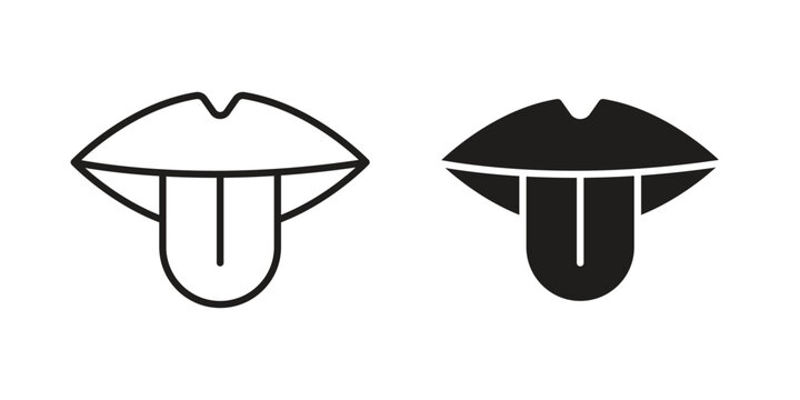 Tongue icon for graphic and web projects