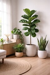 Fototapeta premium modern living room,flower