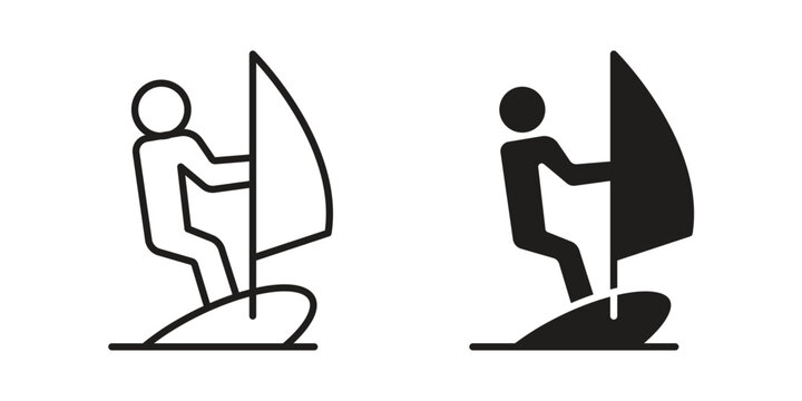 Windsurf icon for graphic and web projects