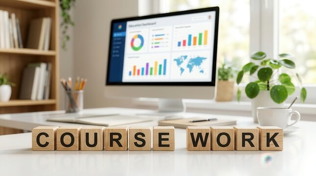 An overview of a coursework planner helping students organize assignments and deadlines in an online learning system.