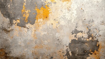 Fototapeta premium Yellow paint on wall wall surface covered with vibrant yellow paint showcasing texture and color