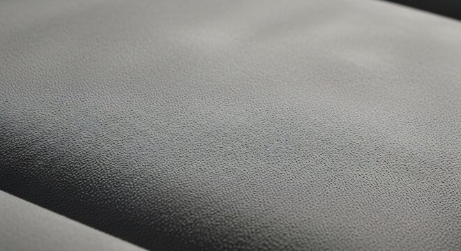 Closeup of a textured gray surface with subtle variations and shadows creating a minimalist aesthetic.