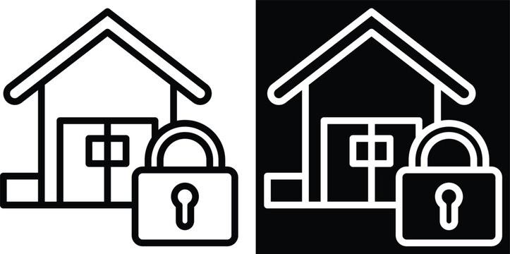 closure Two-tone version in black and white background