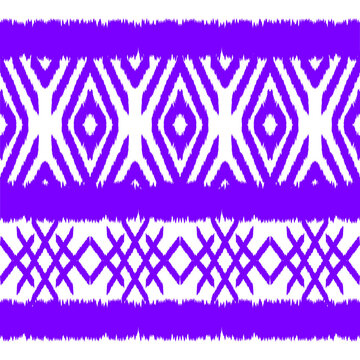 Purple ikat seamless pattern tribal ethnic geometric boho background