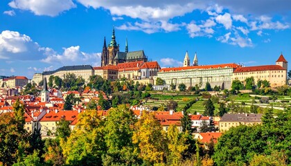 Fototapeta premium Prague castle panorama.