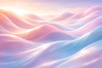 Obraz premium Soft Pastel Abstract Waves Luxury Background