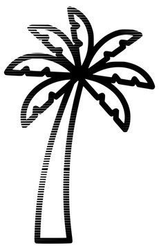  icon of a palm tree abstract