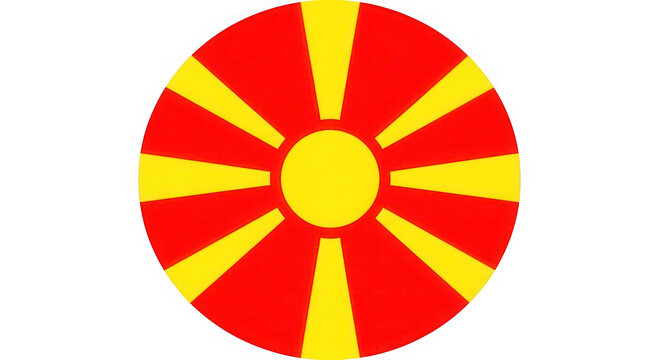 Flag of north macedonia isolated on transparent background