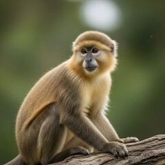 Obraz premium Golden Monkey Portrait - A Captivating Glimpse into Primate Life.