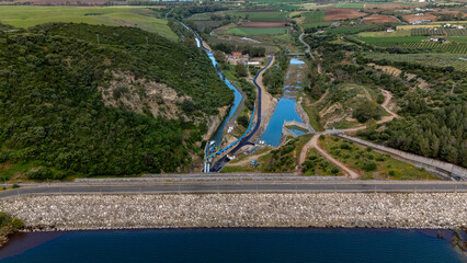 Water Management Channels and Reservoir System Cadiz Spain Aerial © Jose Raúl Abad Reina