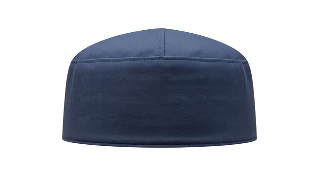 Navy Blue Performance Beanie Hat Isolated On Black
