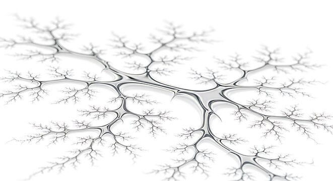 Fractal Tree Structure - A Detailed Abstract Illustration.