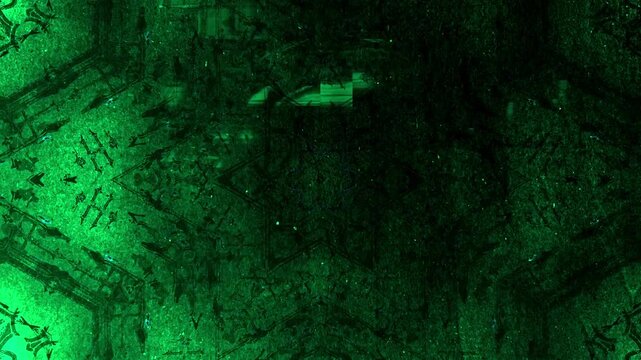 Hyphonic Green Skull Energy Formation Cyber Abstract VJ Loop 4K Seamless