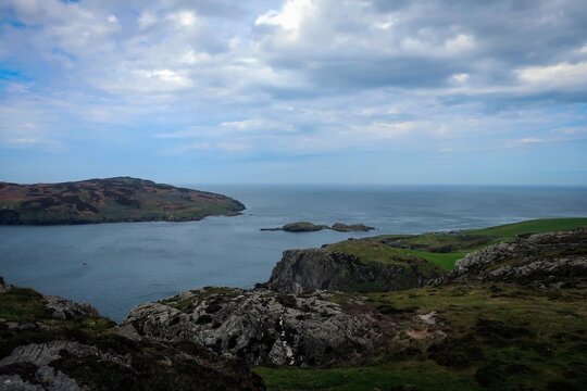 Calf of Man island view by sunny noon, Isle of Man