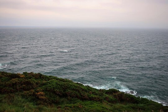 Old Marine drive road view by rainy morning, Douglas, Isle of Man