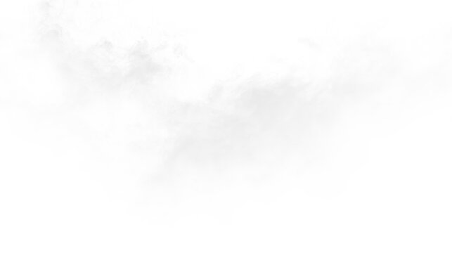 Smoke moves gently across a transparent background creating a wispy effect in an undefined space