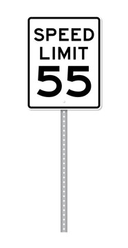 traffic Signal Speed Limit 55 Miles Traffic Road Regulation Road Sign For Safety And Compliance On Highways
