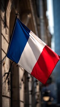 france french flag waving in the wind