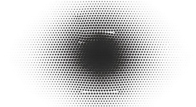 Halftone Pattern - Concentric Circles Creating a Dark Center.