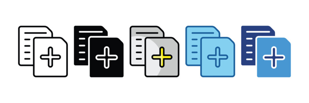 Copy  Icon Set Multiple Style Collection