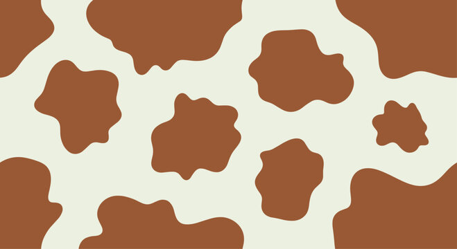 Stylish animal print background featuring brown irregular spots on a cream base resembling a cow or giraffe hide texture.