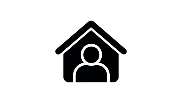 Home User Icon House Profile Symbol Vector