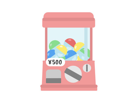 500円のカプセルトイ・ガチャガチャのイラスト