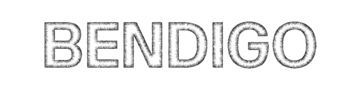 Sketch Bendigo text design element