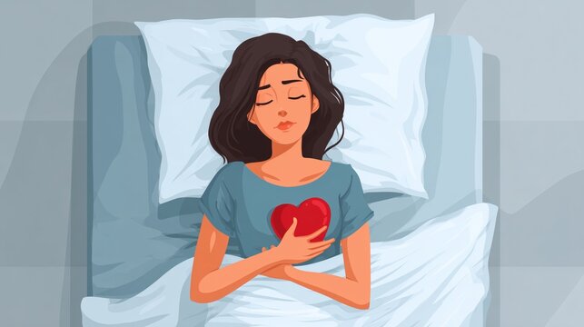 The women has heart disease and go to hospital urgent. People with heart problem concept