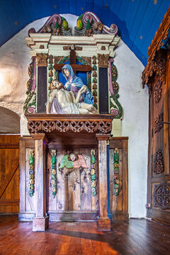 Historic Piet&agrave; Altar Sculpture, Chapel of La Vraie-Croix, Brittany