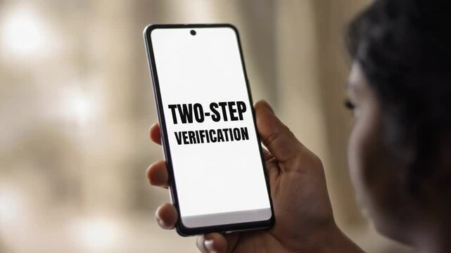 Two step verification on a mobile.
