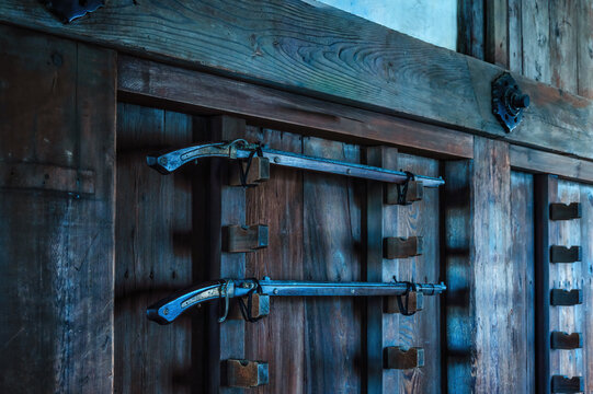Himeji castle, Japan. Interior of the keep