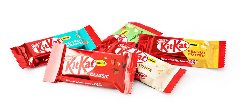 Kitkat mini chocolate bars in various flavors