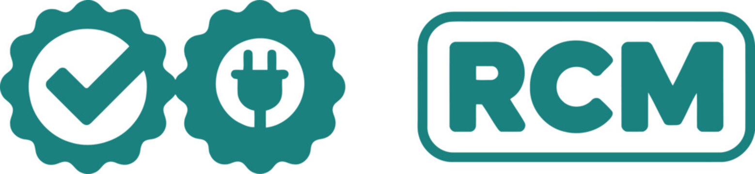 RCM Regulatory Compliance Mark Icon for Electrical Safety Certification and Product Approval