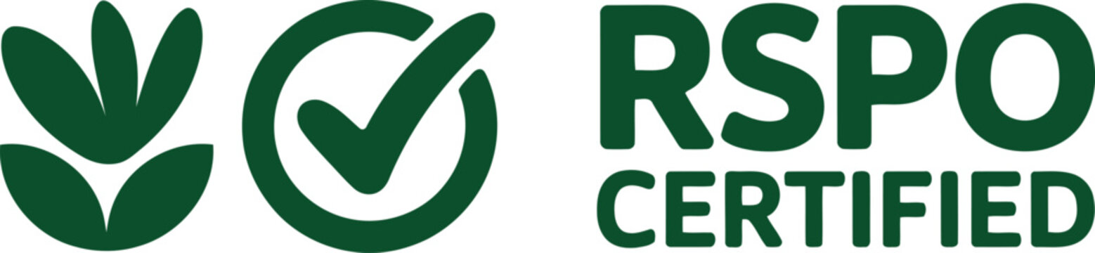 RSPO Certified Logo Vector for Sustainable Palm Oil Products and Eco-Friendly Packaging