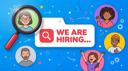 Fototapeta premium Join Our Team Now Job Openings Hiring Employees Career Opportunities