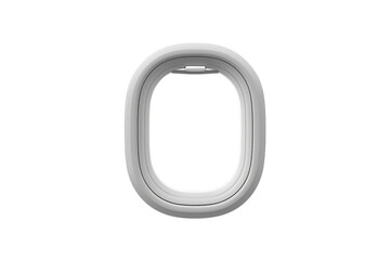 Obraz premium Airplane window frame on transparent background for travel concepts