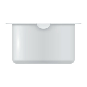 A plastic yogurt container template presented in a simple and clear form for easy everyday use.