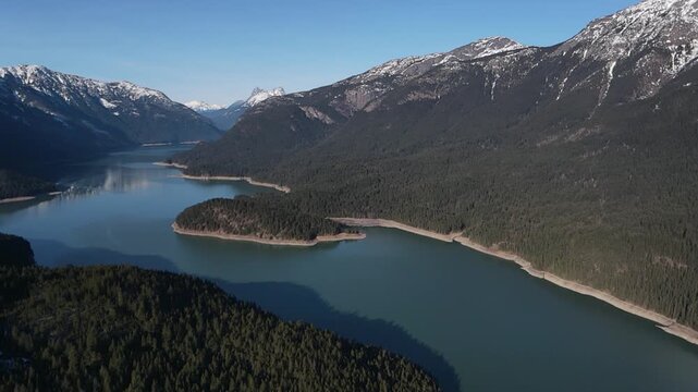 Lake Diablo in the north cascades of Washington during Winter