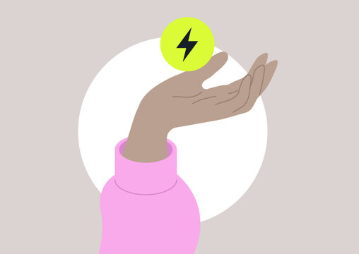 hands gracefully hold a vibrant energy orb, showcasing the essence of saving energy in today&rsquo;s environmentally conscious society