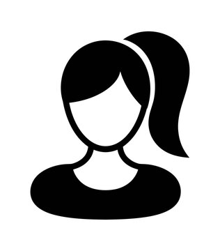 Vector illustration of a woman with a ponytail