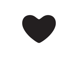 Fototapeta premium black heart icon the symbol of love single element on transparent background 