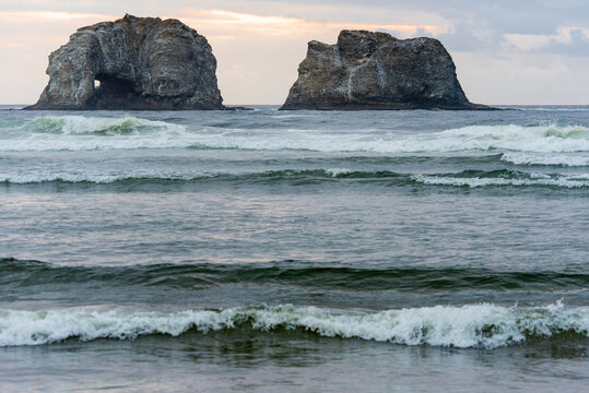 Waves And Sea Stacks