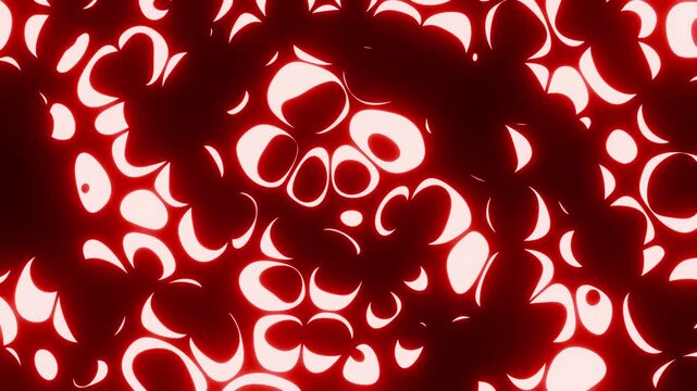 Neon Red Bubbles Seamless VJ Motion Background Loop