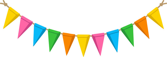 Fototapeta premium Colorful Bunting Flags Decoration