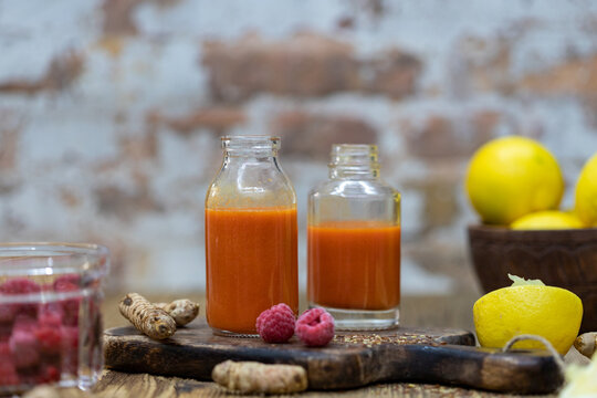 Himbeer-Kurkuma Shot