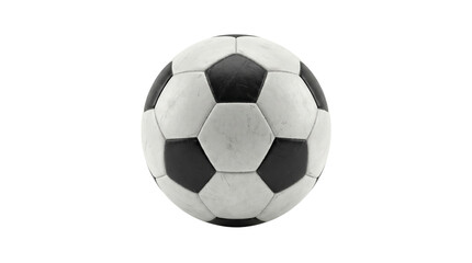 Fototapeta premium Black and white soccer ball isolated PNG with no background