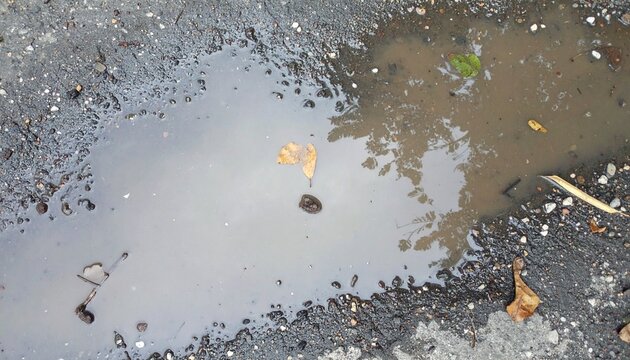 genangan air di jalan raya