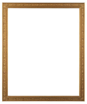 Antique picture frame on a transparent background, in PNG format.
